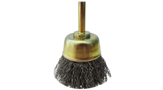 Josco 50mm Heavy Duty Spindle-Mounted Crimped Cup Brush