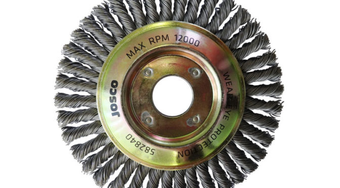Josco 125mm Twistknot Pipeline Wheel Brush 40K