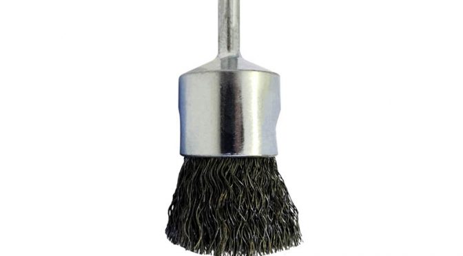 Josco 25mm High Speed Spindle-Mounted Crimped Cup Brush