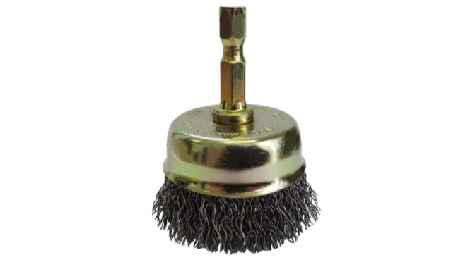 Josco 50mm Spindle-Mounted Crimped Cup Brush