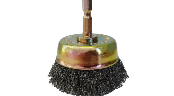 Josco 63mm Spindle-Mounted Crimped Cup Brush