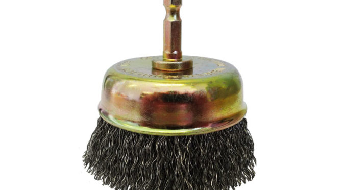 Josco 75mm Spindle-Mounted Crimped Cup Brush