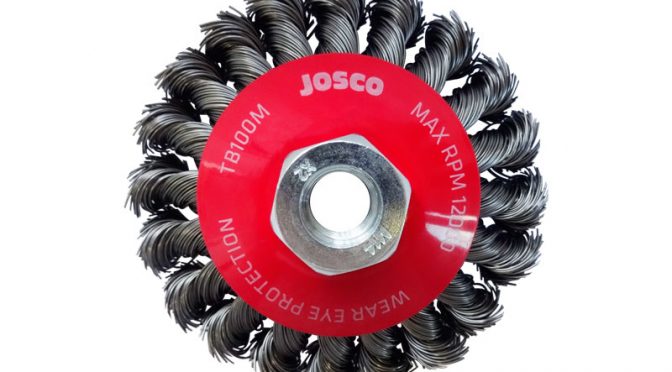 Josco 100mm Multi-Thread Twistknot Bevel Brush