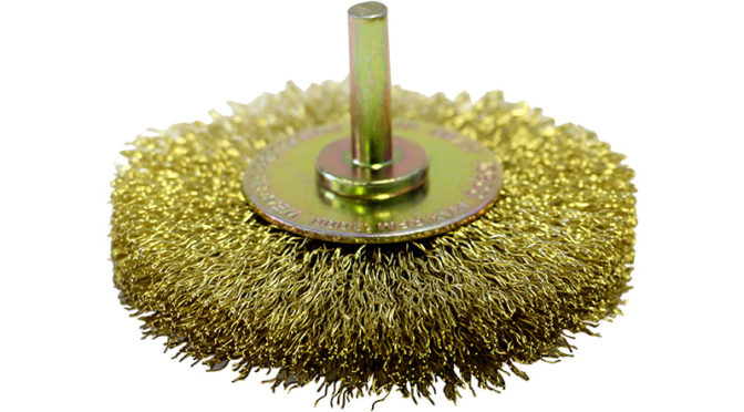 Josco 80mm High Speed Crimped Brass Wheel Brush