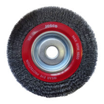 Josco 200mm x 28mm Multi-Bore Crimped Wheel Brush