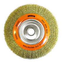 Josco 200mm Crimped Brass Wheel Brush Multi-Bore