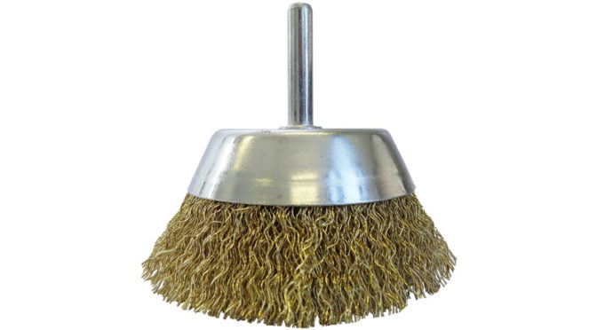 Tomcat 75mm Spindle-Mounted Crimped Cup Brush