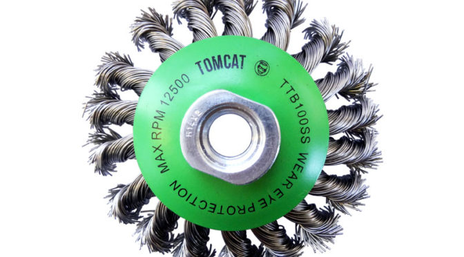 Tomcat 100mm Multi-Thread Twistknot Stainless Steel Bevel Brush